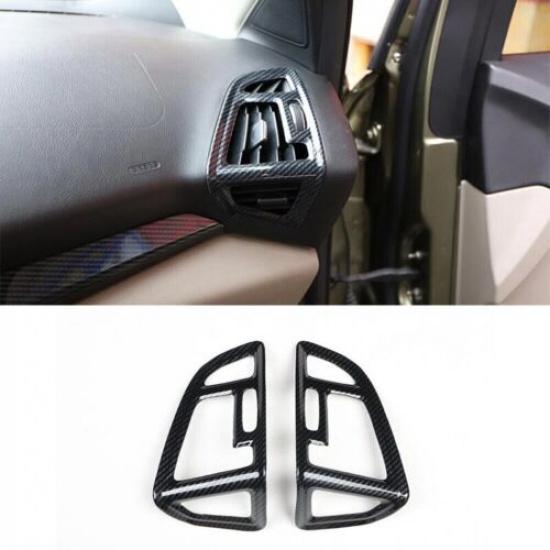 Front Side Vent Overlay Cover Trim For Ford Kuga Escape 2013-2015 Carbon Fiber