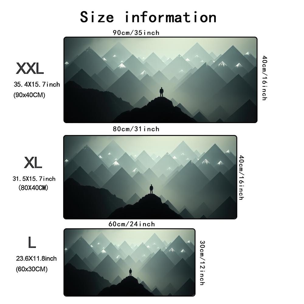 Minimalist Mountain Art Mouse Pad XXL Computer Accessories Office Game Table Mats Antislip Gaming Keyboard Mousepads Desk Pads