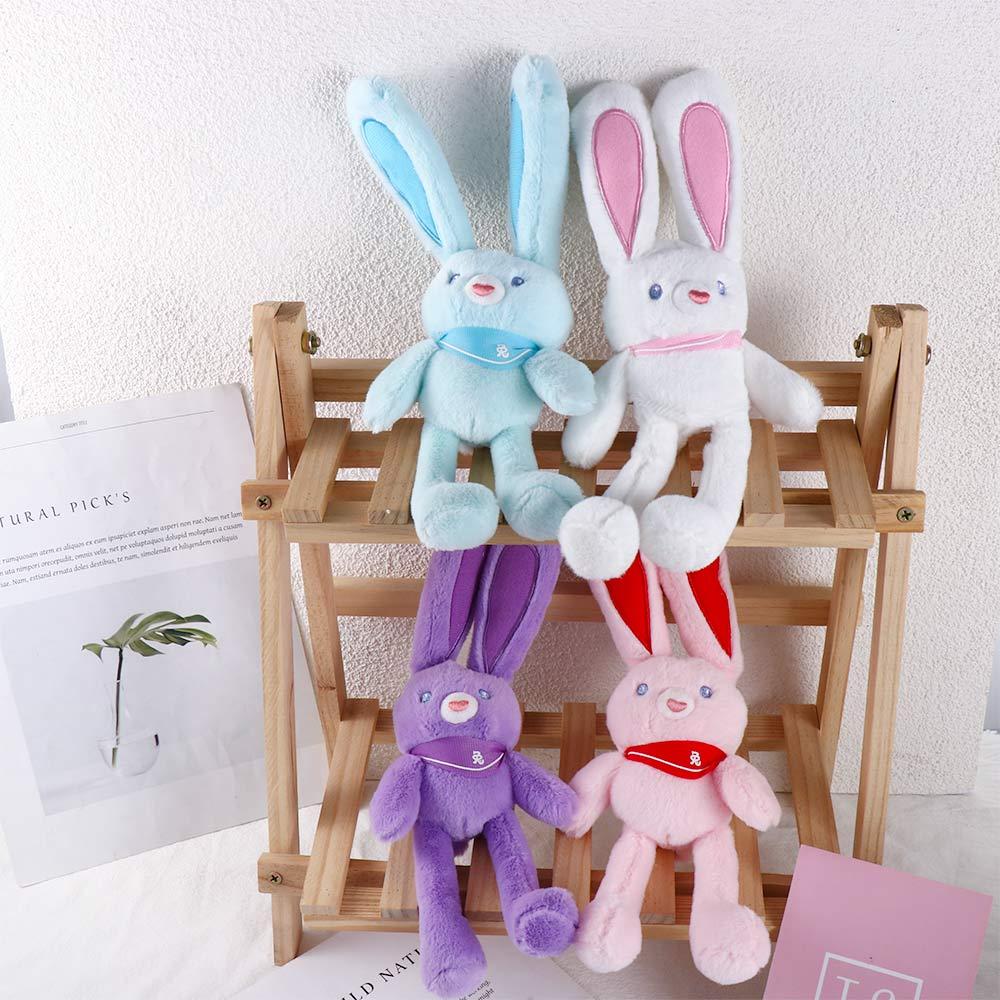Pendant Stuffed Toys Stuffed Animal Toys Pulling Rabbit Plush Toy Key Chain Plush Rabbit Keychain