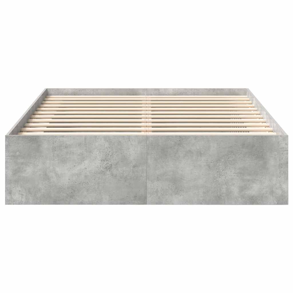 Vidaxl Bed Frame, Concrete Grey, 150X200 Cm, King Size