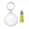 Pack of 50 Acrylic Round Frame Keychains Round Key Rings Jewelry Blank Photo Frame Keychain Ornament DIY Kit