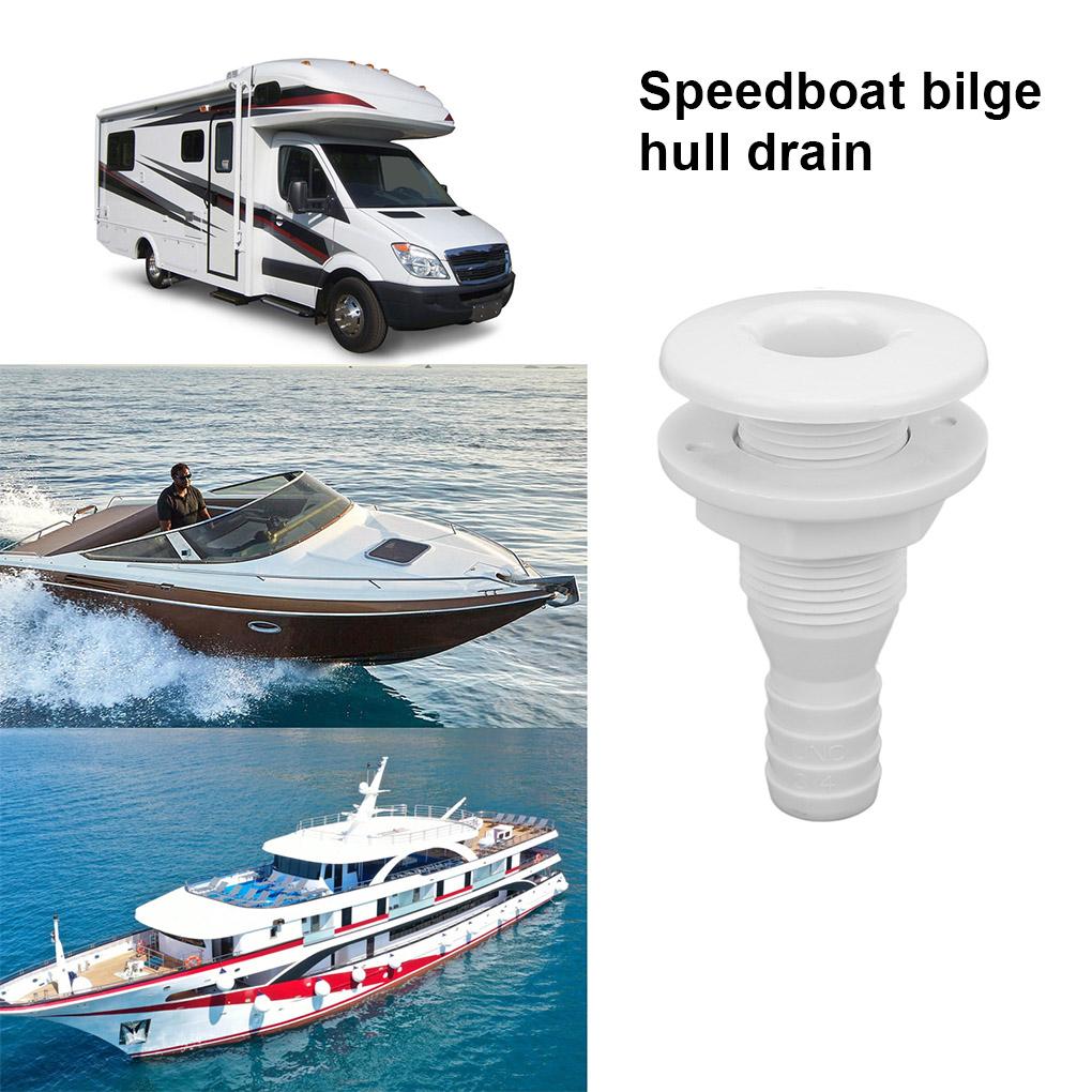 Boat Scupper Straight Plastic 3/4in White Connector Hose Outlet Bilge Replacement Boats Marine Yacht Sail Hardware