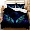 Angel Wings Duvet Cover, Angel Fairy Tale Theme Bedding Set for Teens Adults, Beautiful Feather Polyester Comforter Cover