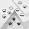 Silver Retro Punk Boho Ring Set 12