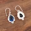 Nádherné šperky s drahokamami London Blue Topaz, náušnice z masívneho striebra 925, duchovné šperky, ručne vyrábané jemné náušnice pre ženy