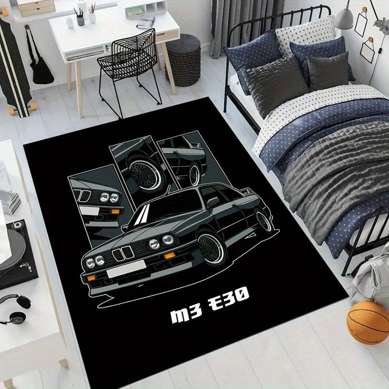 Racing Car Pattern Carpet for Man Cave Bedroom Living Room Home Sofa Decoration Washable Rug Kid Play Decor Floor Big Size Mat