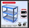 Heavy-Duty Three-Tier Mobile Tool Cart for Auto Repair and Maintenance