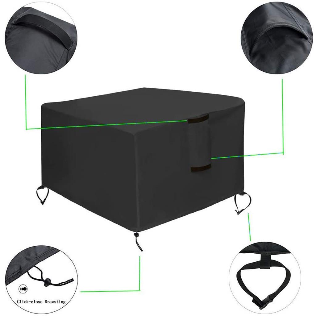 Gas Fire Cover Square - 32x32x24 inch Waterproof Anti-UV Heavy Duty for Patio