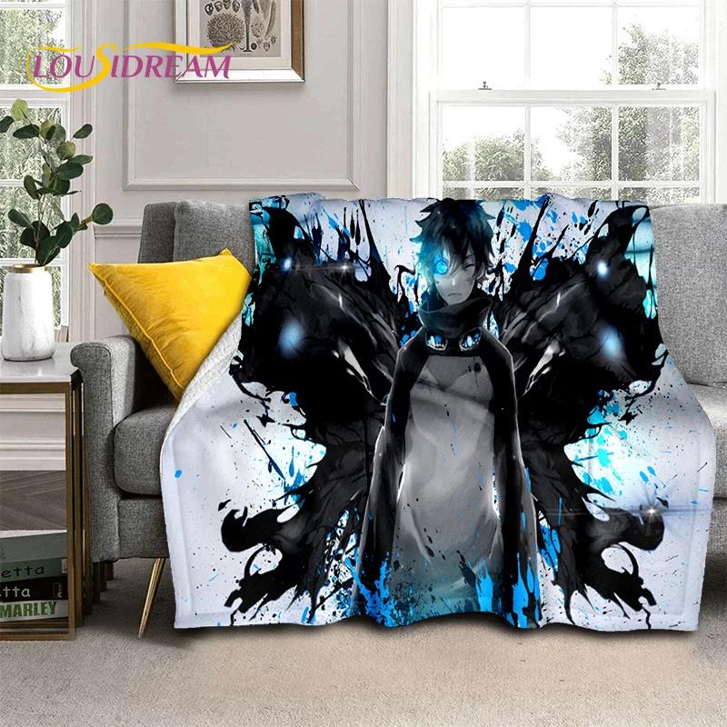 

3D Blue Lock Cartoon Football Anime Blanket,Soft Throw Blanket for Home Bedroom Bed Sofa Picnic Travel Office Cover Blanket Kids 75x90cm