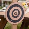 Gioco Bersaglio Lancio Ascia Kit Freccette, con Disco in Legno, 3 Asciette in Pannello di Densità, Corda, per Interno Esterno Cortile Festa di Famiglia