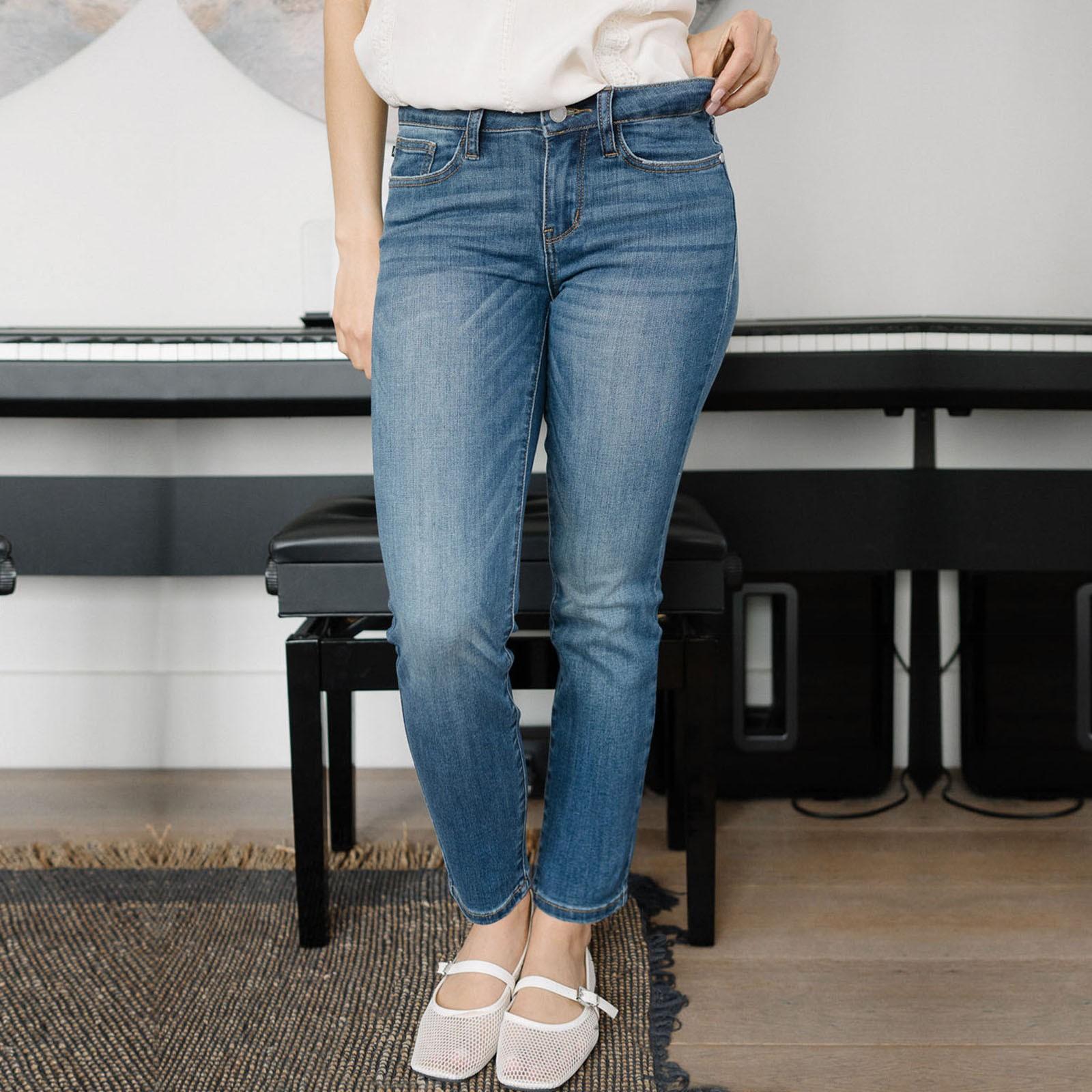 

Модные женские свободные джинсы свободного кроя в винтажном стиле Slim Straight L синий