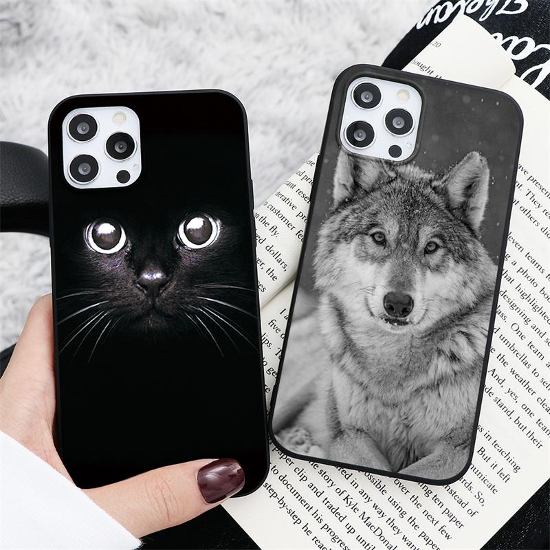 

Мягкий чехол с котом и волком для Samsung A52 A32 A50 A51 S21 A71 A41 iPhone 12 11 Pro Max X XR 8 Huawei P40 P30 Xiaomi Mi 11 Lite Redmi Note 10 9 8 Pro