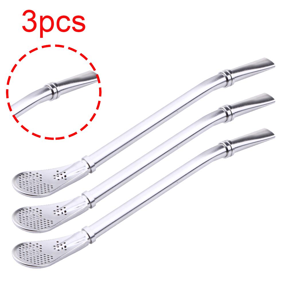 Drinking Straw Filter Handmade Stainless Steel Drinking Straw Spoon Tea Filter Grass Matte Tea Straws Bulb Pumpkin Reusable Tea
