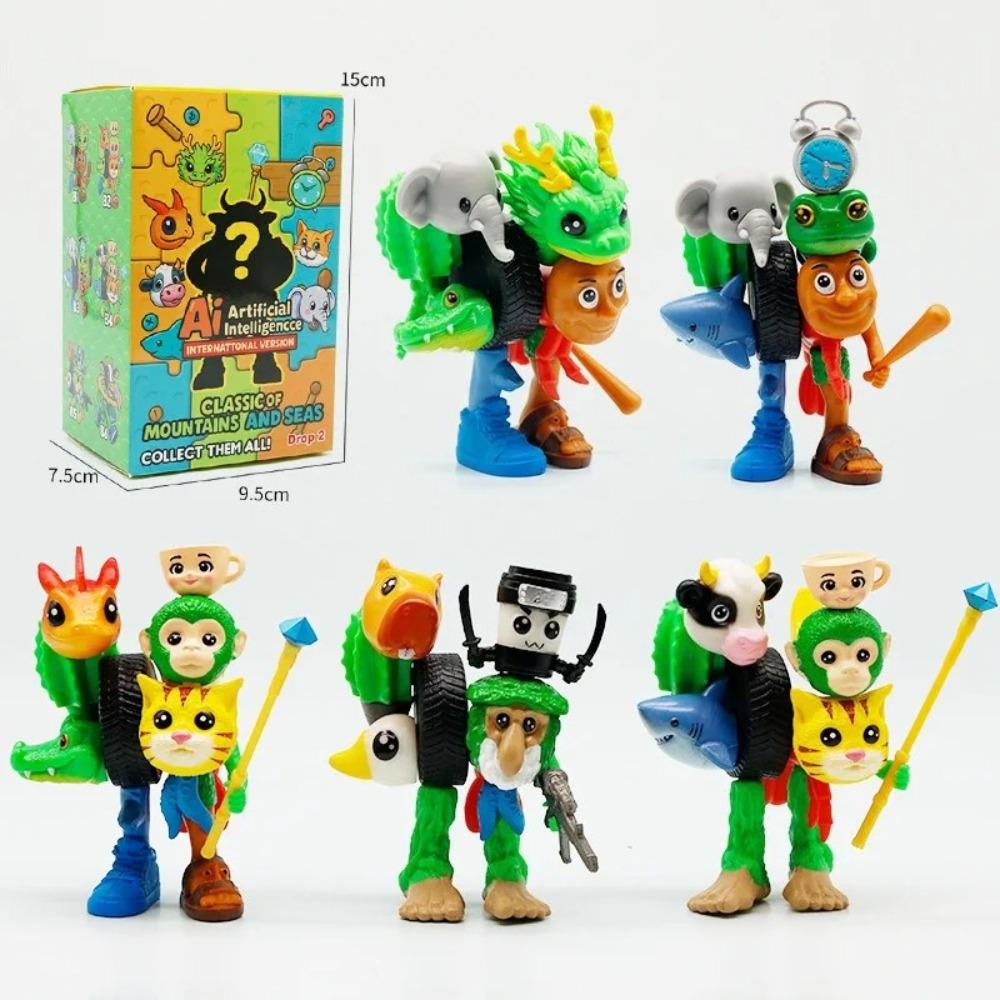 Creative Mini Diy Italian Brainrot Figurine Toys Cute Disassembly Assembly Fusion Model Desk Ornaments Children Birthday Gift