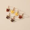 Trendy Multicolor Butterfly Shell 3-Piece Earring Set