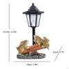 Outdoor Statue Resin Sculpture with Solar Light Ornament Housewarming Gifts Landscape Lamp