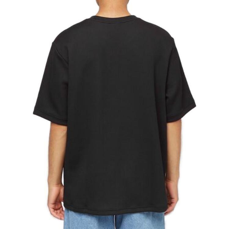 adidas Adicolor Trefoil Pliss Tee Asia Sizing 'Black' Men's HC4607