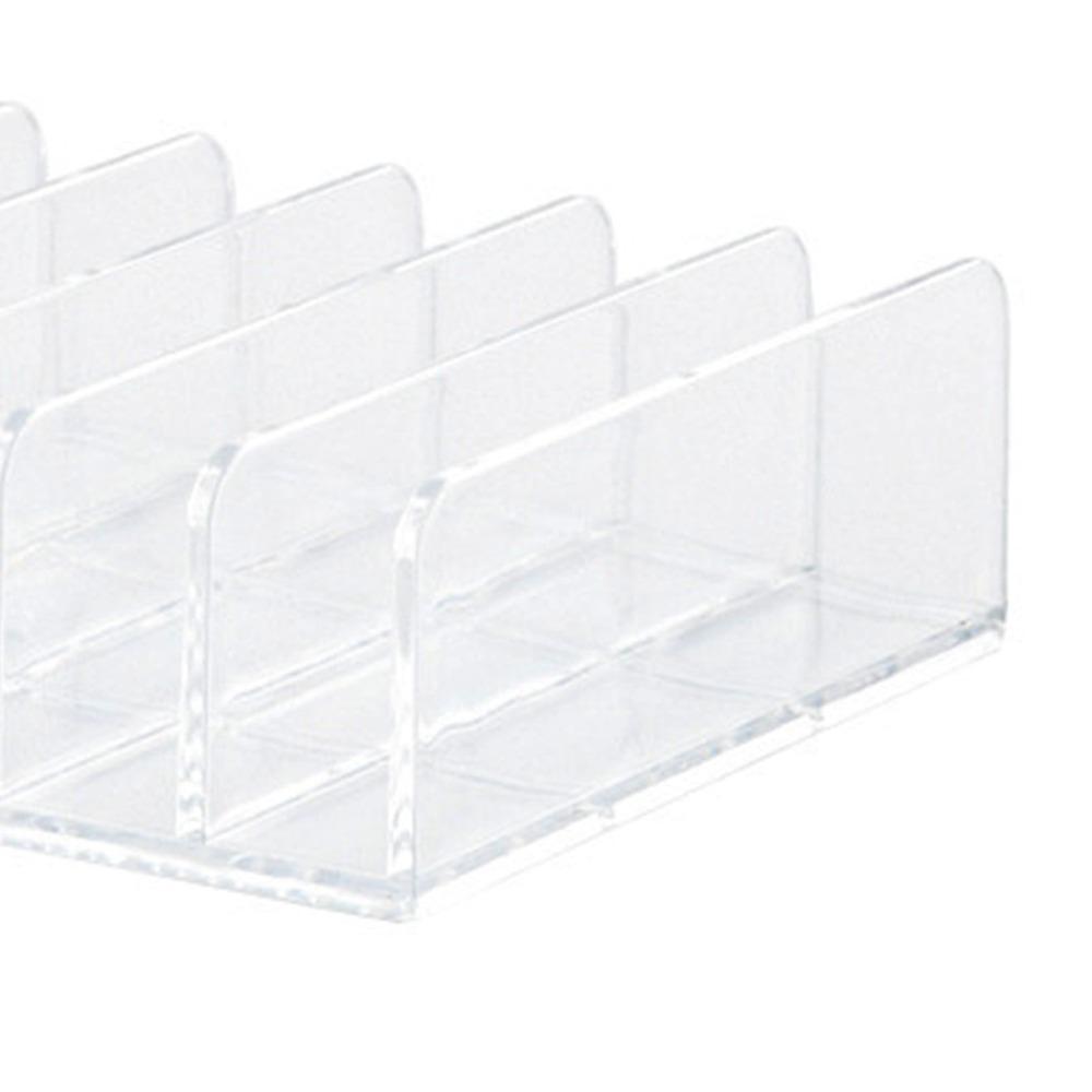 Clear Clear Makeup Palettes Organizer Plastic 7 Slots Design Cosmetics Stand Rack Transparent Eyeshadow Palette Organizer