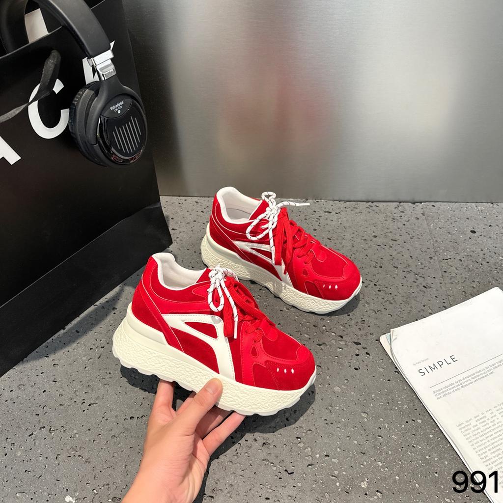 Uno style 8cm early autumn thick-soled Forrest Gump shoes women's autumn small inner height increase women's shoes casual sports shoes