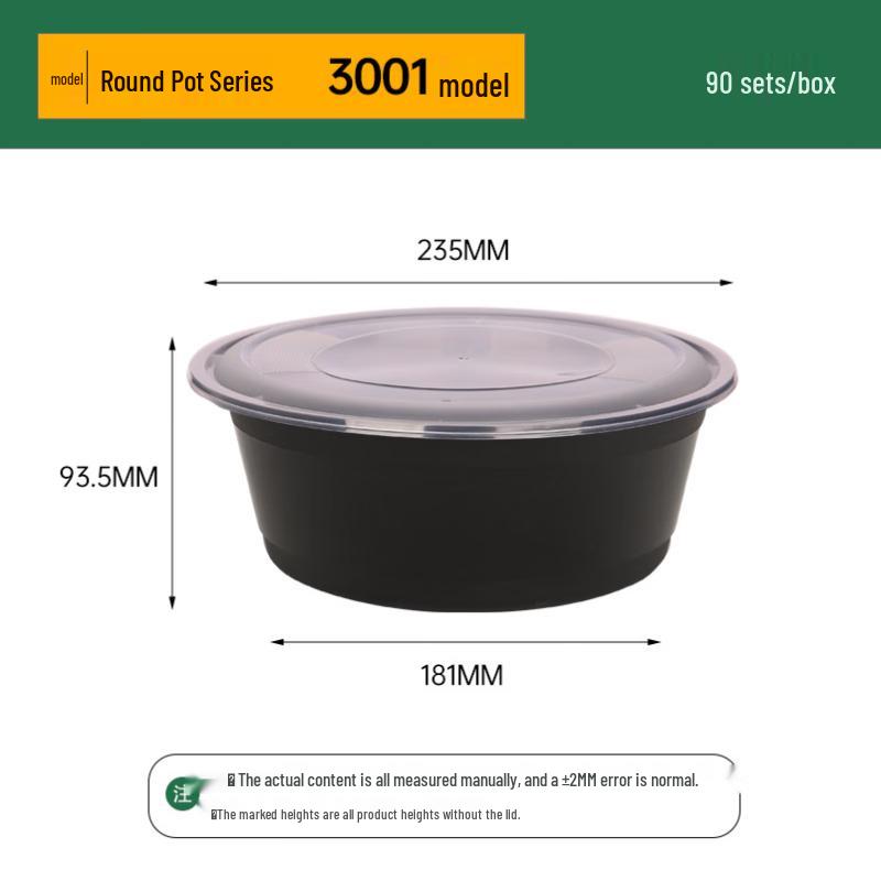 Einweg Runde Takeaway Lebensmittelbehälter mit Deckeln