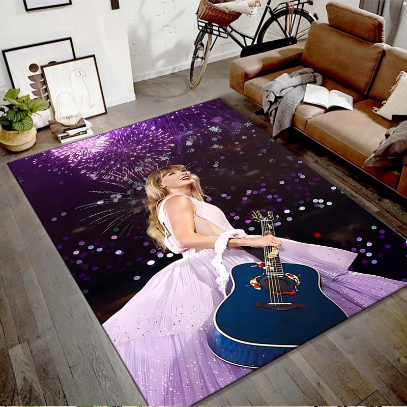 1pc Taylor Swift2 Design Printed Area Rug Carpet for Bedroom Living Room Home Decor Rugs Mat Non Slip Mat Rug for Bedside