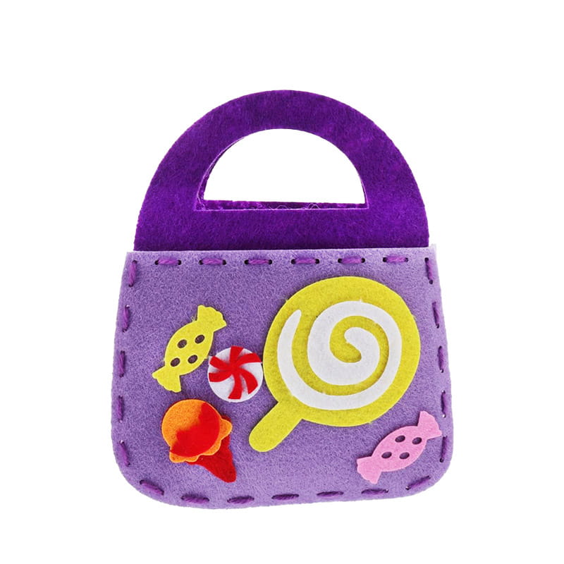 Colorful Bags - Felt DIY Sewing Kit - 6 Pieces