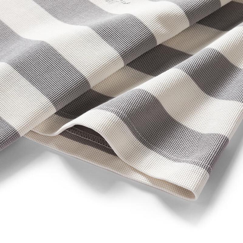 Septwolves Men's Summer Striped 7A Antibacterial Short Sleeve T-shirt