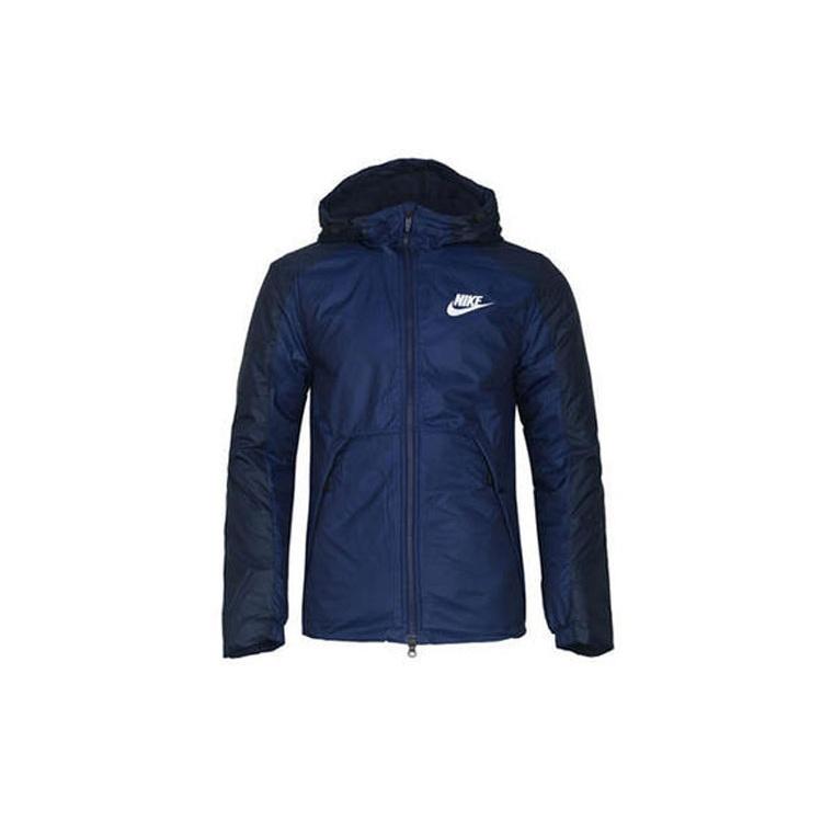 Nike Sportswear logo Casual Sports Windproof hooded Jacket Navy Blue Dark blue Men s 861789-429 M
