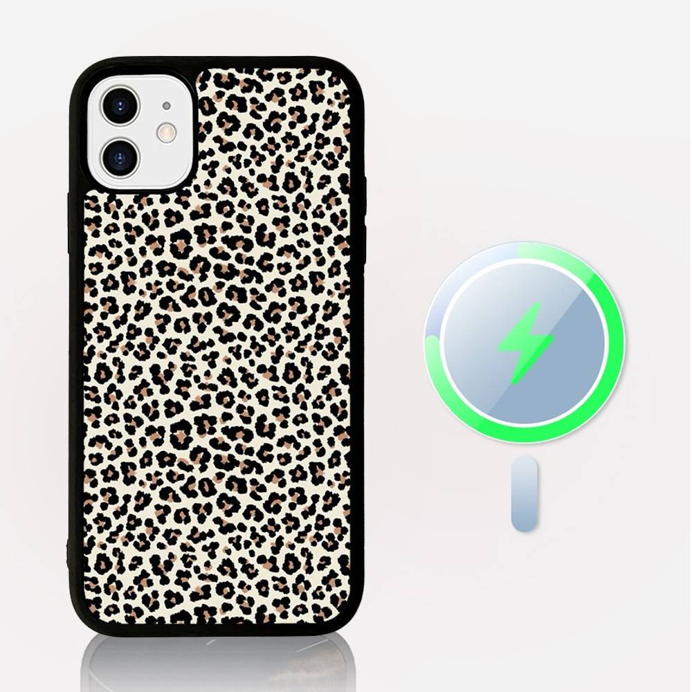 Leopard Cheetah Print Phone Case Magnetic Case For IPhone 17 16 14 13 12 15 Pro Max Plus For Magsafe Wireless Charge Cover