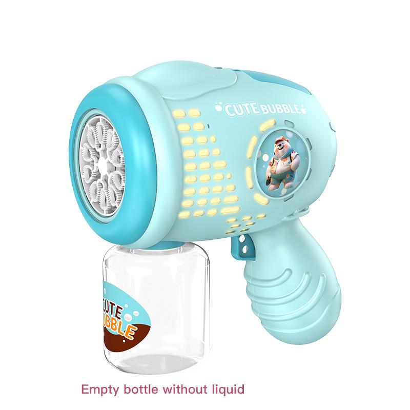 Bubble Children's Toy Small Steel Cannon Fully Automatic Bubble Blowing Outdoor Bubble Gun Without Battery Bubble Water