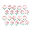 100Pcs Strawberry Paper Clips Electroplated Metal Strawberry Style Wide Application Cute Paper Clips