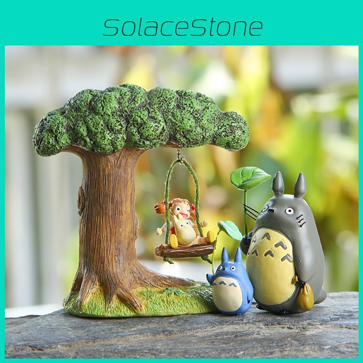 Totoro Neighbor My Resin Miniature Leaf Swing Ornament For Gift Decoration And