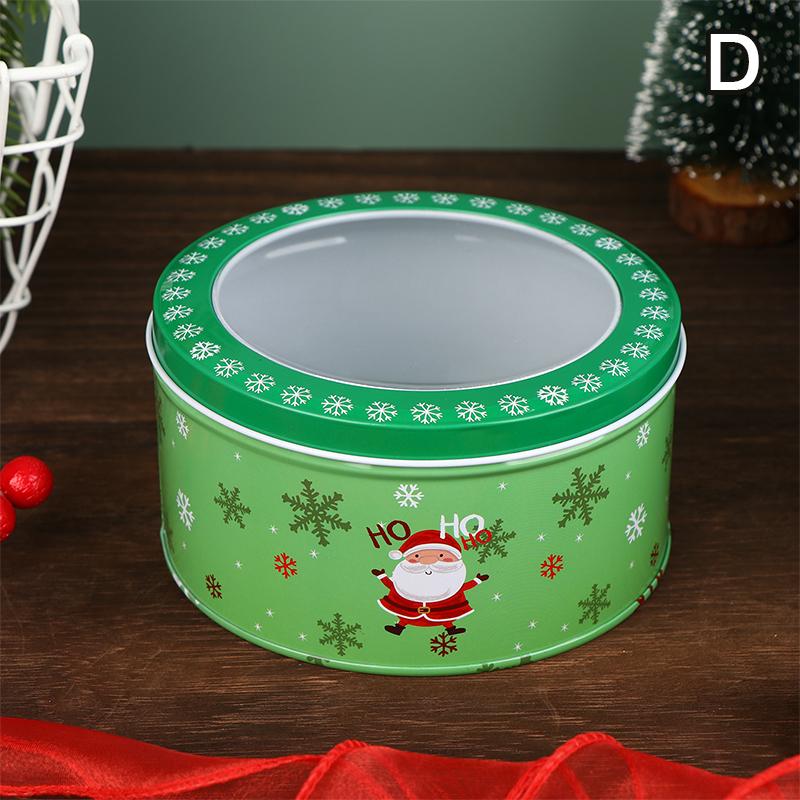 

Рождественская жестяная коробка для конфет Жестяная коробка Санта-Клауса Многоразовый контейнер для хранения шоколада Для хранения подарков Домашняя коробка для упаковки печенья