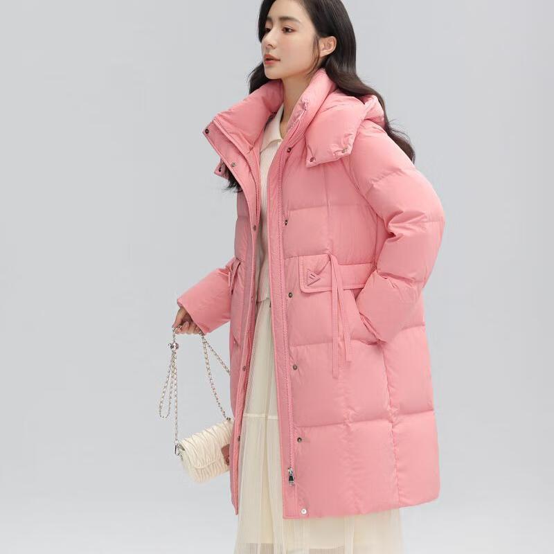 Yaya Women's Mid-Length Hooded Duck Down Puffer Jacket