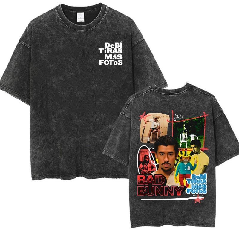 100% Cotone Lavaggio Vintage Bruno Mars The Romantic Tour 2026 Maglietta Moda Uomo/Donna Retro Oversize Larga Acid Wash T-shirt