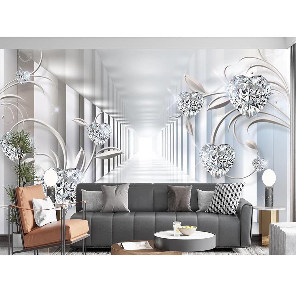 3d Space Wall Mural Three-Dimensional Space Abstraction Wallpaper Suitable For Living Room Tv Background Decor Large Mural