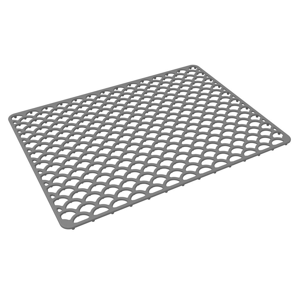 Heat Resistant Mat Silicone Sink Mat Noise Reduction Design Thick Soft Material Anti-Slip Feet Dishwasher Safe