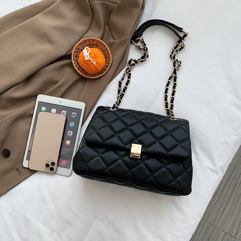 Casual Piccole borse a tracolla in pelle PU nera per le donne 2021 Borse a  tracolla a catena Borse a mano di marca da donna acquista in modo economico  — spedizione gratuita,