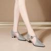 Women Cute Mesh Pumps Fashion Sweet Breathable Square Heel Shoes Spring Summer Casual Party Footwear
