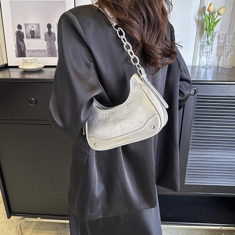 Underarm Bag Women's New 2025 Korean Version of High-end Fashion Niche Design Chain Shoulder Bag Popular Messenger Bag