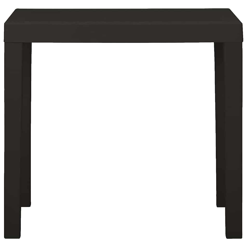 vidaXL Gartentisch Anthrazit 79x65x72 cm Kunststoff