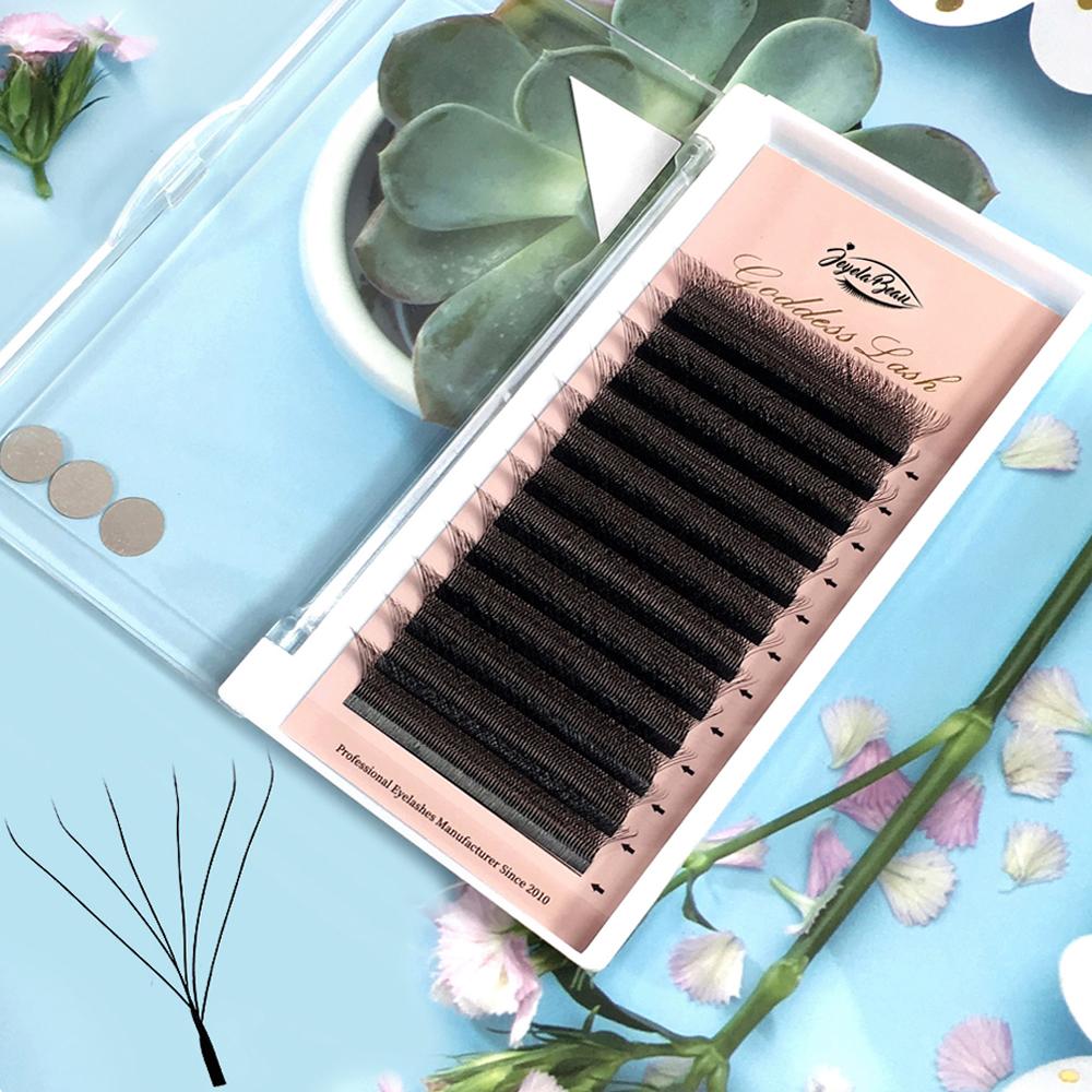 Goddess Cilios 6D W-shaped Eyelash Extension Automatic Flowering W Lashes C/D Curl High Quality individual Fake Eyelashes