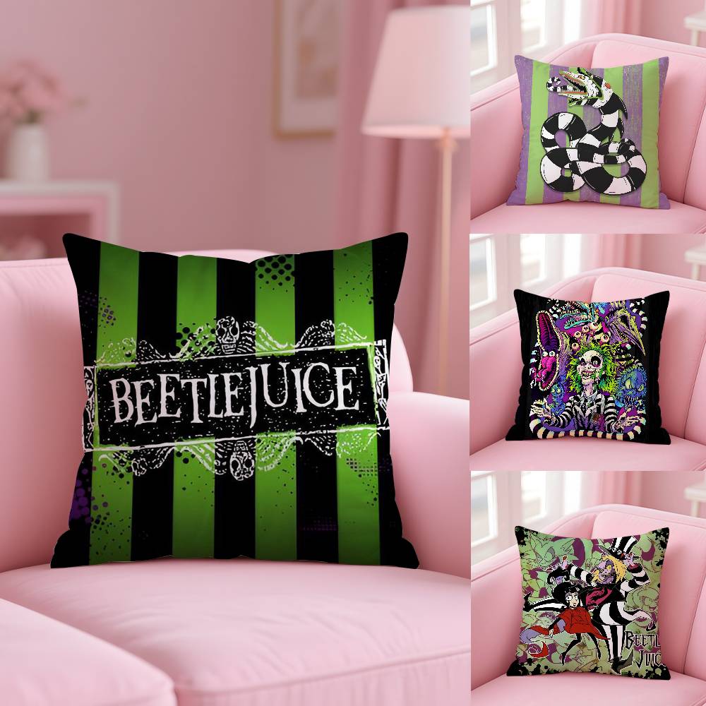 Horible B-Beetlejuices Filmkissenbezug, milbenabweisend, mit unsichtbarem Reißverschluss, seidig-kurzplüschig, Sofakissenbezug