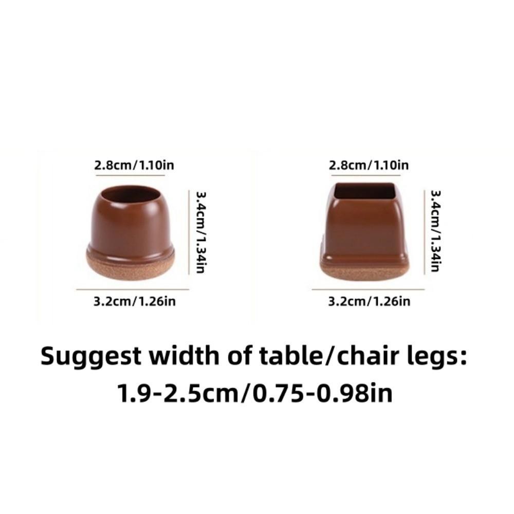 8pcs/set Wear-resistant Furniture Feet Pad Thickened Chair Leg Protector Pad  Indoor Application