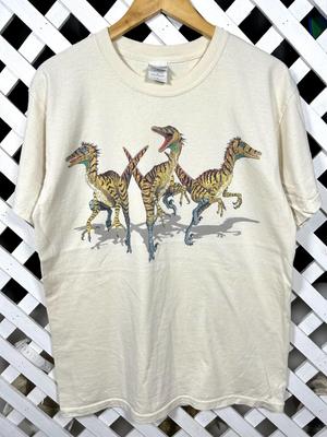 Vintage 1990s Velociraptor Royal Tyrrell Museum Dinosaur Tshirt / Medium