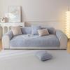 Jacquard Cotton Velvet Solid Colour Sofa Cushion Autumn Winter Thickened Warm Soft Non-Slip Sofa Cushion Cover Cloth Towel
