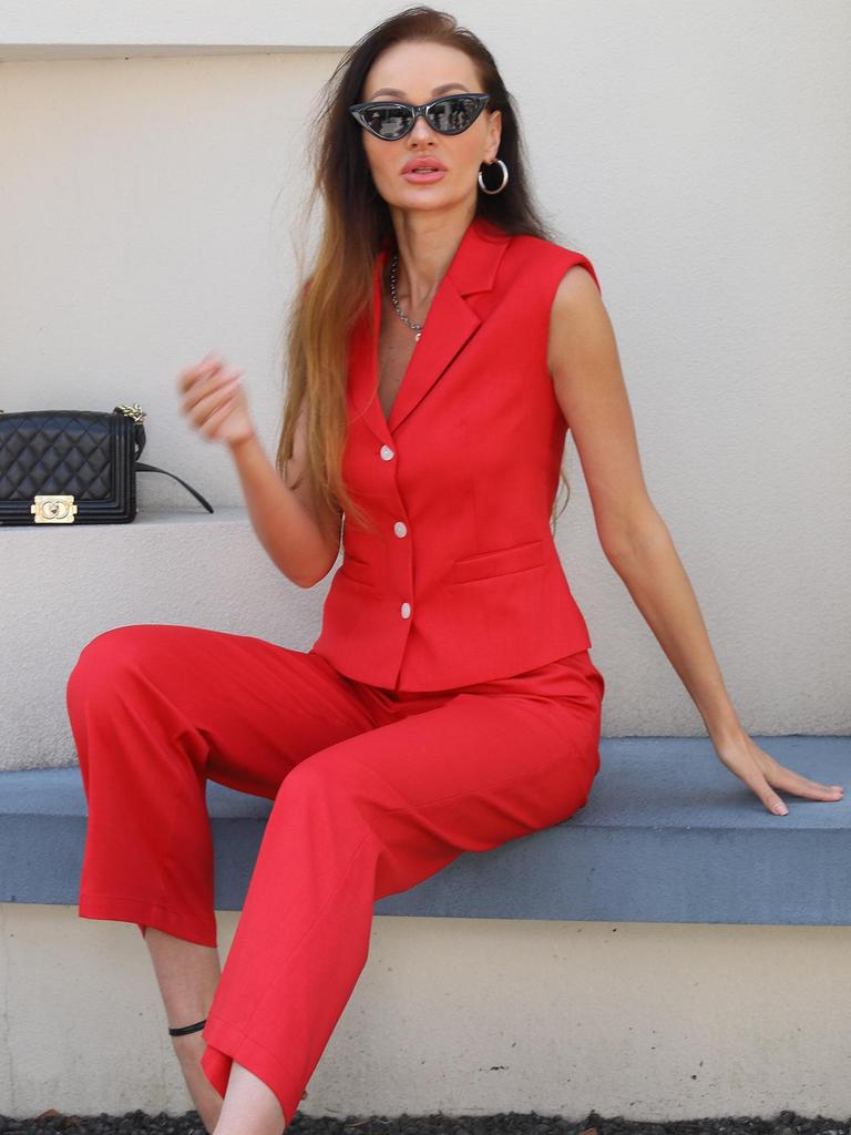 European & American Women's Fashion: Hot-Selling Suit Vest + Straight-Leg Pants Two-Piece Set