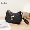 Korean Style Embroidered Underarm Bag Casual Versatile