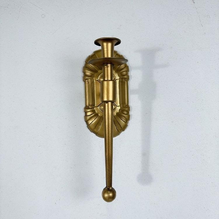 Luxurious Iron Wall Sconce Metal Candle Holders European Vintage Styles Hanging Candlestick for Party Gatherings Decors