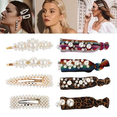 Artificial Pearl Hair Accessories Leopard Rainbows Hair Ties Bands